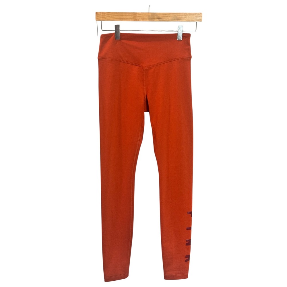 PINK Victoria's Secret Cozy High Rise Leggings Burnt Orange Logo Small NWT